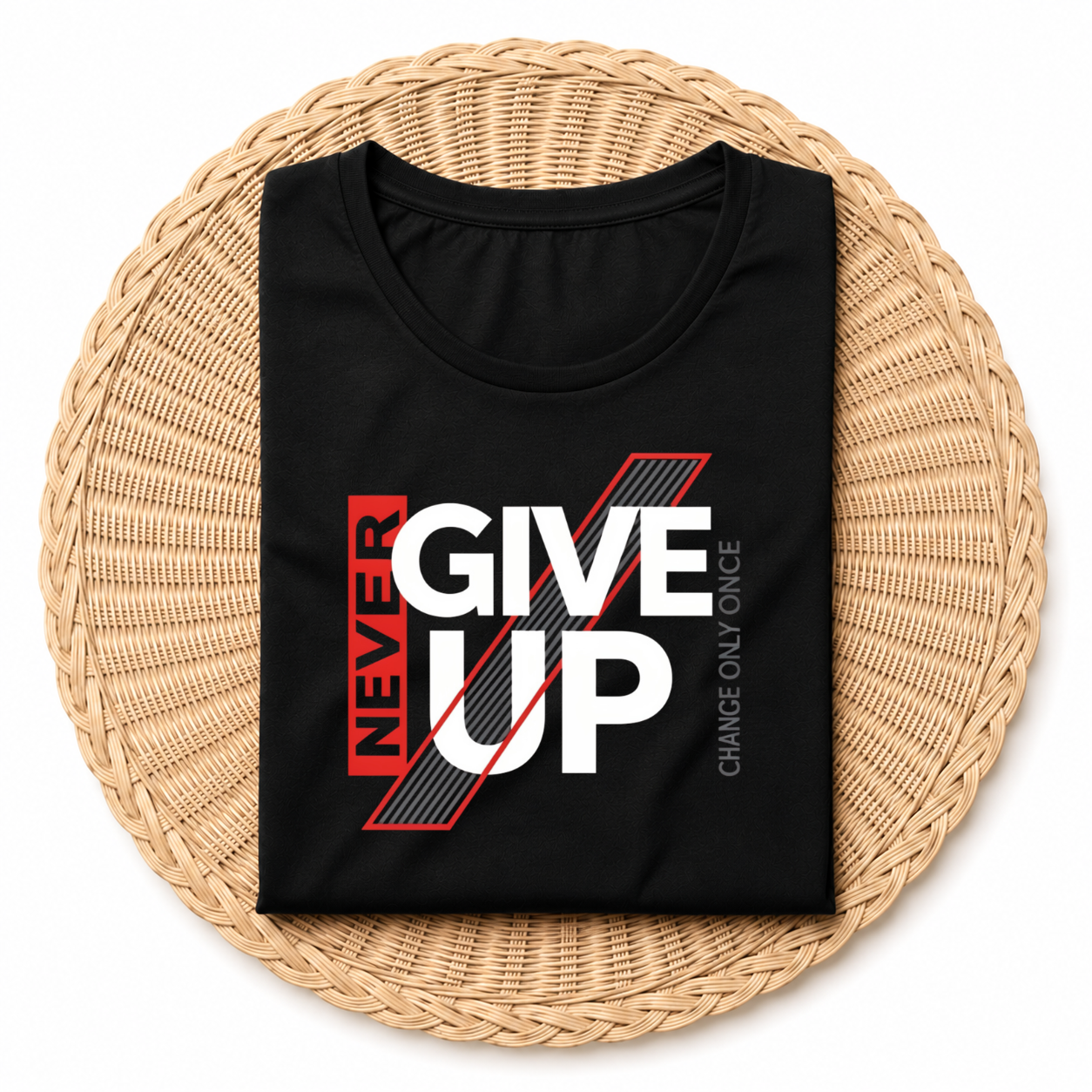 Never Give Up – Oversized Tee