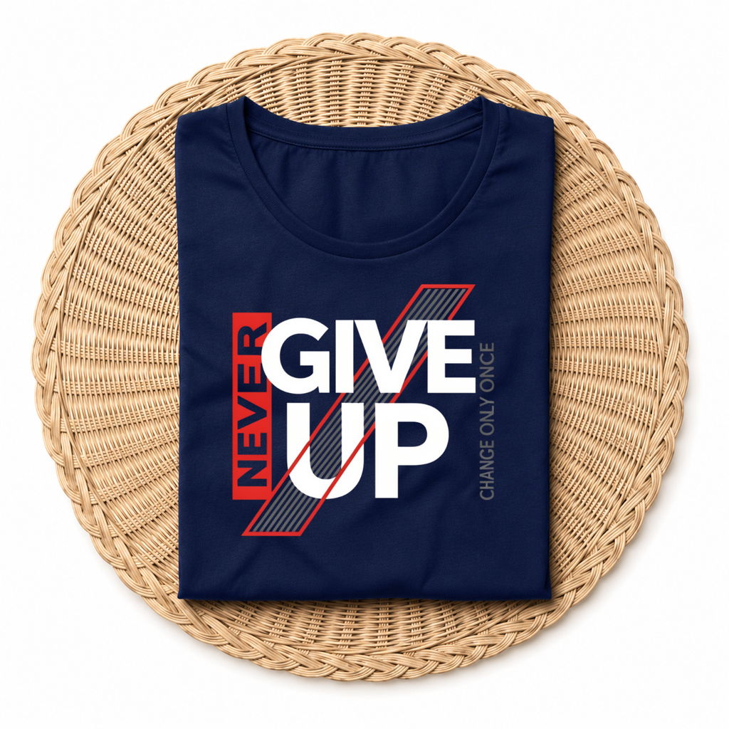 Never Give Up – Oversized Tee